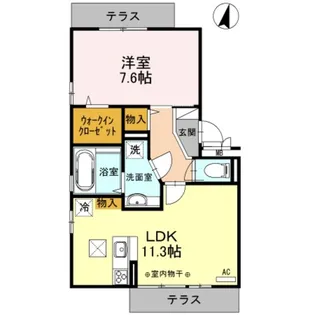 シュピナート【1階】の間取り