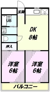 カサブランカⅠ【2階】の間取り