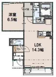 コンフォートMヒルズ一番館【1階】の間取り
