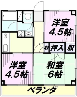 農住メゾン霞【3階】の間取り