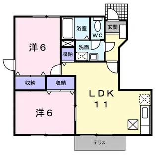コーポ クレストール【1階】の間取り