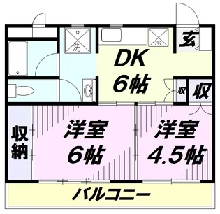 パークヒルズ緑町【402号室】の間取り