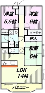 キャッスル北の台【3階】の間取り