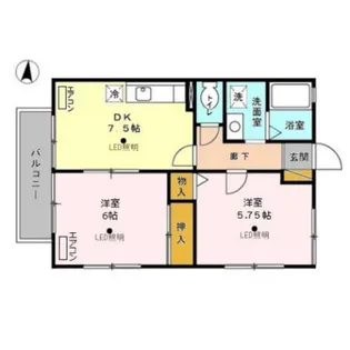 エクセルハイム【2階】の間取り