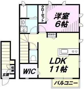 ルナコート【202号室】の間取り