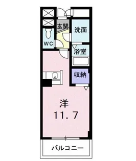 ヒューゲル キーファ【3階】の間取り