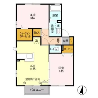 ウィルコート A【2階】の間取り