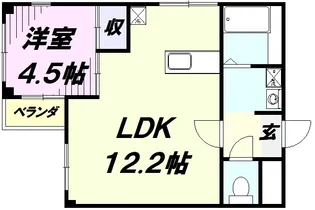 オリーブハウス【201号室】の間取り