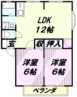 サンシャトレA【2階】の間取り