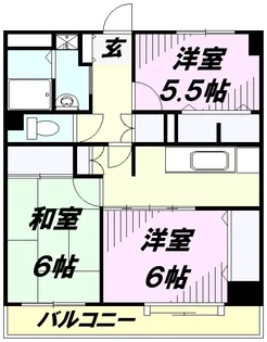 エルドール入間【6階】の間取り