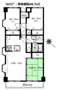 マルク新所沢【401号室】の間取り