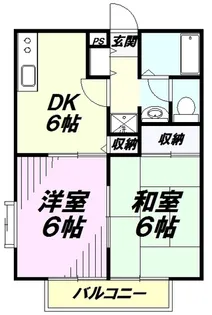 タナカ第5パナハイツ【202号室】の間取り