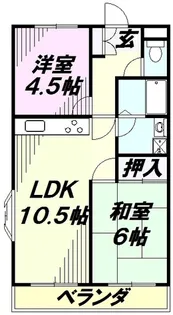 グリーンプラザ所沢【206号室】の間取り