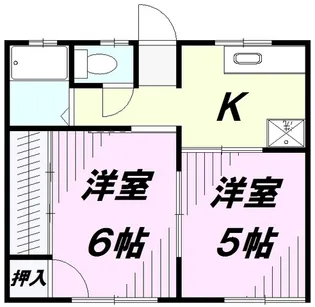 シティハイム【2階】の間取り