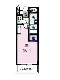 メゾンコリーヌムサシノ【1階】の間取り