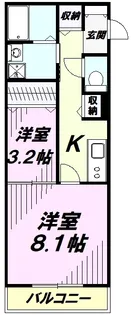 ゼロワン松葉【2階】の間取り