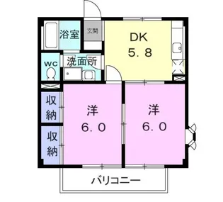 ハピネスシティーⅡ【1階】の間取り