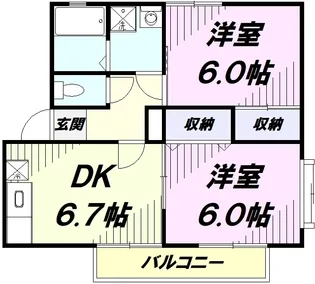 パナクオリティA【2階】の間取り