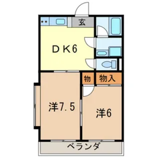 メゾンドグリュ【2階】の間取り