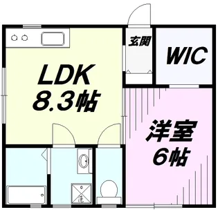 Hoshinomiya糸伝コーポ【1階】の間取り