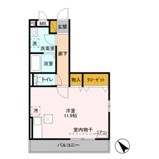 カメリア武蔵藤沢【1階】の間取り
