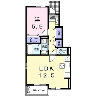 エレガンシア【1階】の間取り