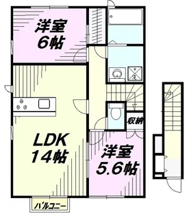 グリーンフォレストE【2階】の間取り