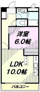 煉瓦館シャトルⅦ【5階】の間取り
