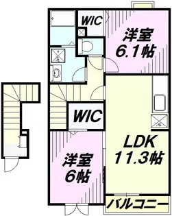 メゾンフラン【2階】の間取り
