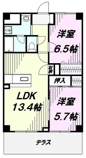 グリーンライズ南台【1階】の間取り