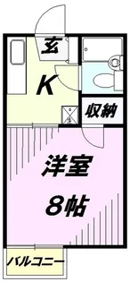 リバーサイドハイツC棟【2階】の間取り