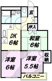 アシュレ新所沢【3階】の間取り