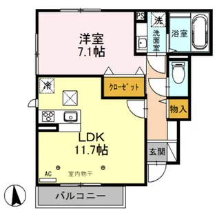 ヴェルデⅡ【1階】の間取り