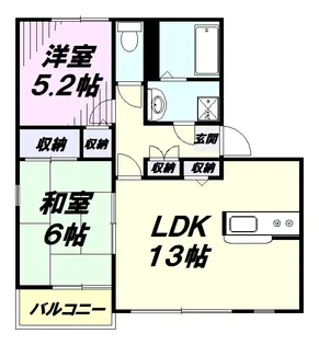 カサグランデⅠ【2階】の間取り