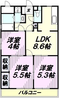エルシャトルB【1階】の間取り