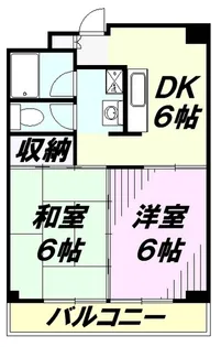 Uコート【6階】の間取り