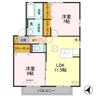 モンソレーユC【1階】の間取り