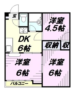 剛ハイツ【2階】の間取り