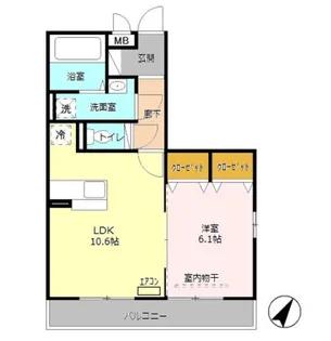 カロッテ【3階】の間取り