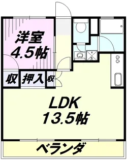 農住メゾン霞【3階】の間取り