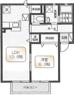 メゾンドールⅥ【201号室】の間取り