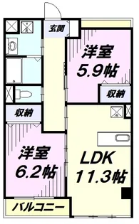 ルビアブラウ【3階】の間取り