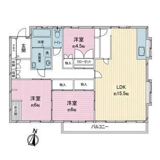 グレース睦【201号室】の間取り