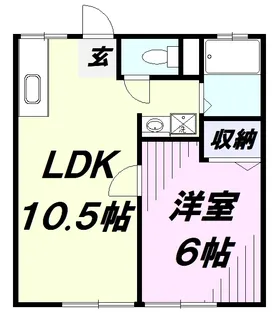 本橋第二パナハイツ【2階】の間取り
