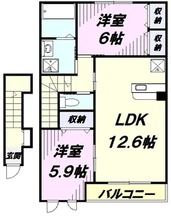 ウインズ・B【2階】の間取り
