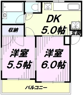 くすのき台マンション【2階】の間取り