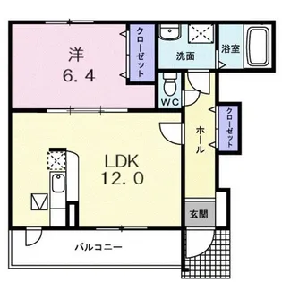 ラッフィナートC【1階】の間取り