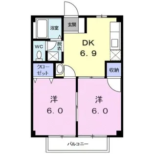 グリーンハイツ橘【2階】の間取り