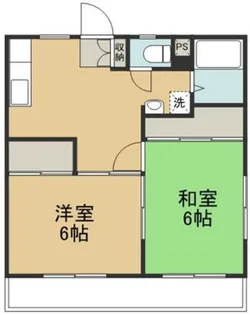 ハイツ鹿島A【1階】の間取り
