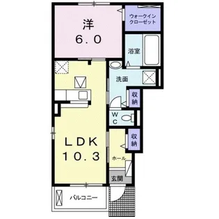 ルミエール ジャルダン【1階】の間取り